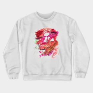 Ludwig van Beethoven Watercolor Remix Crewneck Sweatshirt